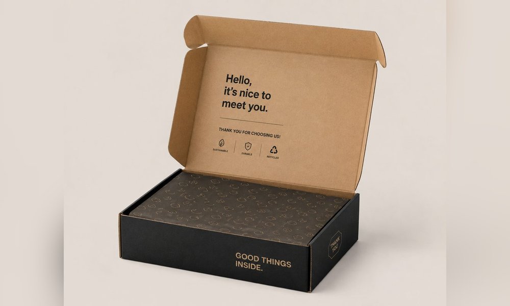 Custom printed corrugated mailer box manufactured by Elite Pack Labs